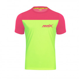 Camiseta RunFit Score Color Verde Lima - Rosa