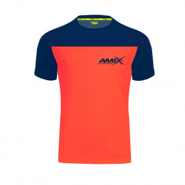 Camiseta RunFit Score Color Naranja-Azul Marino