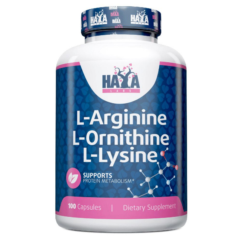 L-Arginine - L-Ornithine - L-Lysine 100 Caps 