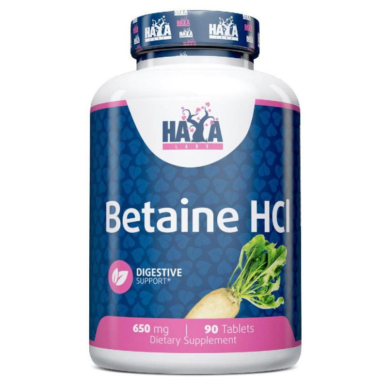 Betaine HCL 650 mg - 90 Tabs 