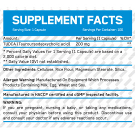 TUDCA 200 mg - 100 VCaps