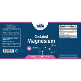 Chelated Magnesium 200 mg. - 60 Caps.