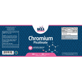 Chromium Picolinate 200 mcg. - 100 Caps.