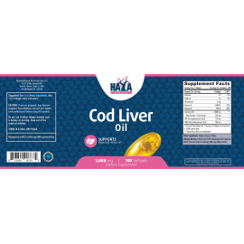 Cod Liver Oil 1000 mg. - 100 Softgels