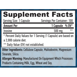 Inosina 500 mg. - 100 Vcaps Facts