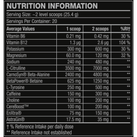 C4 Ultimate Performance - 20 Serv Facts