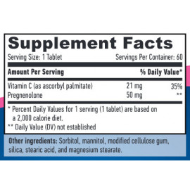 Pregnolone 50 mg - 60 Tabs label
