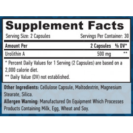 Urolithin A 250 mg 60 VCaps Facts