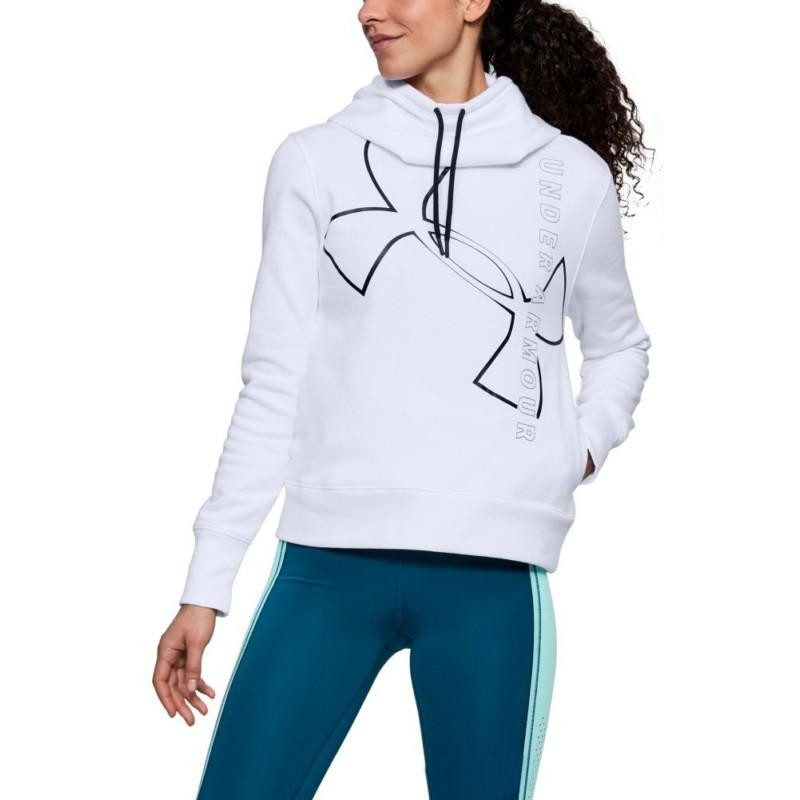 Sudadera con capucha de algodón UA Big Logo mujer